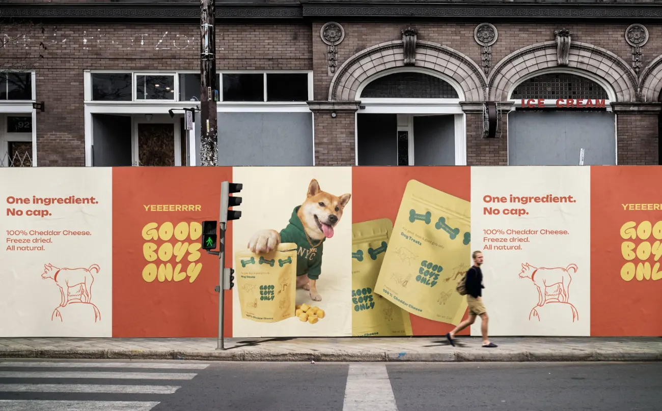 Brick wall poster run, One ingredient. No cap.
