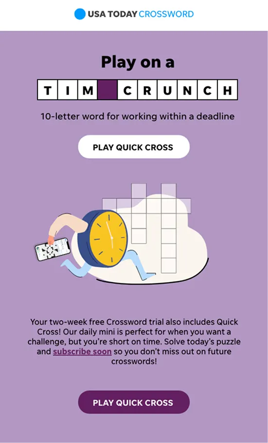 Play on a time crunch — Quick Cross introduced