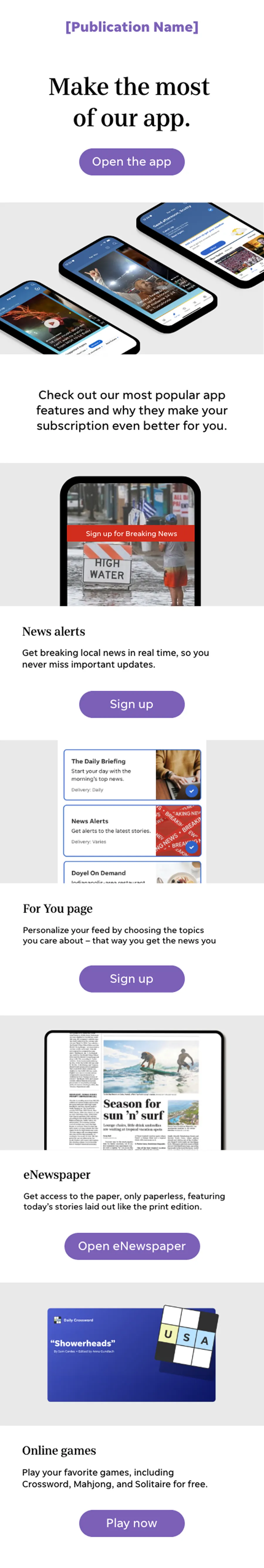 Engagement — Walks through what the app does best