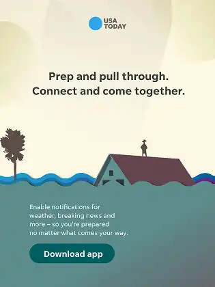 Illustrated rising water card: a house half under water